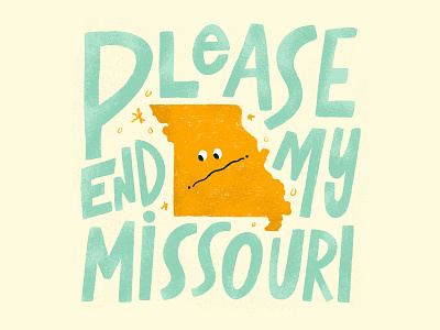 Sunday Punday No. 043 hand lettering illustration lettering missouri procreate pun retro state type typography united states usa vintage