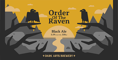 Order Of The Raven Label beer beer can branding design illustration packaging vector