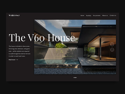 Architects Header concept architecture architecture website figma ui webdesign webdesigner