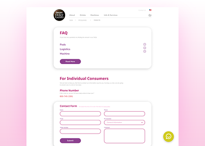 Dolce Gusto Support Page attendance capsules coffee coffee machine design dolce gusto faq interaction design pods product design support page ui ux