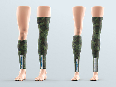 Calf Sleeve Mock-up apparel background bicycle calf compression cover fashion fitness footwear hiking leg mockup outdoor polyster protection safety equipment seamless skates sleeves unisex