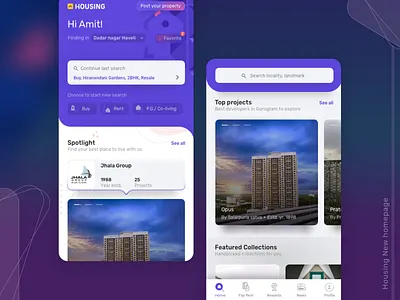 Housing - New Homepage app app homepage design app homepage design clean clean design design experience homepagedesign illustrations ui ux visual design