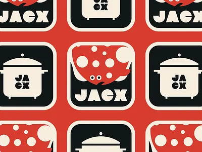 Jacx Patches animal branding cooking fish icon patch pot