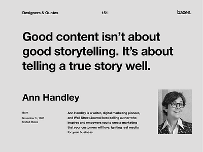 Quote - Ann Handley design tip design tips designtips inspirational inspirational quote inspirational quotes motivational motivational quotes motivationalquote ui uiux uuserinterface