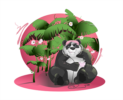 good fuc**n' morning adobeillustration animalart illustration illutration iloveanimals panda panda bear vectorart vectorartist vectordesign