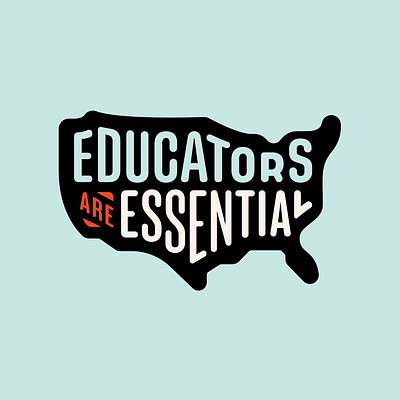 Educators are Essential branding logo usa