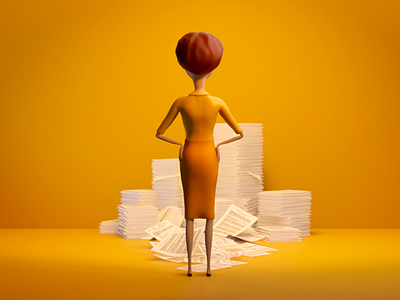 My Scans Ad Render advertising blender blender 3d blender3d character character design characterdesign documents emotion emotions figure render rendered rendering woman