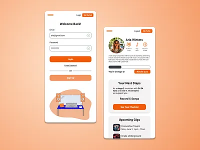 Artist Management App design illustration responsive website ui ui design ux
