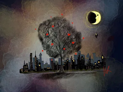 City’s dream city city illustration design design art draw drawing dribbble illustration illustration art illustrations illustrator night procreate procreateapp stories