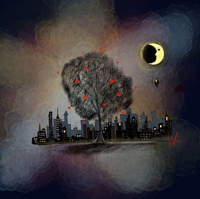 City’s dream city city illustration design design art draw drawing dribbble illustration illustration art illustrations illustrator night procreate procreateapp stories
