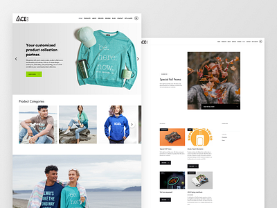 ACE USA Website apparel branding design minimal screen printing typography ui uidesign ux uxdesign visual design web webdesign webflow website