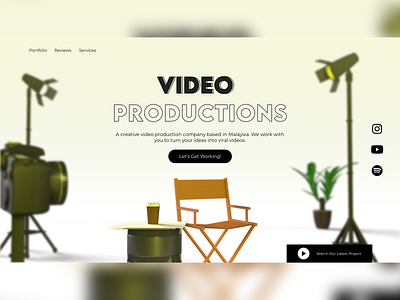 Video Production 3d 3d illustration 3d modeling adobedimension adobexd film production ui ux video website website design