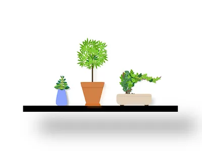 Floating Plant Shelf illustration vector