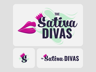 The Sativa Divas - Cannabis Blog Logo Design blog blog logo branding cannabis design logo typography vector