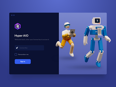 Hyper AIO - Sign In login login page login screen sign in sign in form sign in page sign in screen sign in ui sign up sign up ui signup ui ui ux uidesign uiux ux