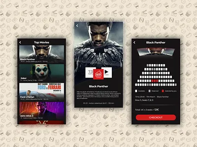 Cinema app - CINEPLEXX part 2 android app app design booking brand design branding cinema color creative dashboad design dribbble ios typograhy typography ui ux