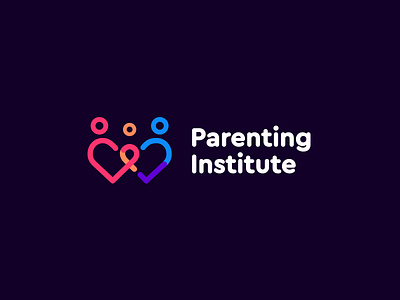 Parenting institute logo branding clean colorful design flat friendly icon iconography illustration institute joyful logo logomark logotype minimal parenting playful typography ui