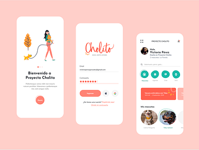 Proyecto Cholito animal app ui ux pet