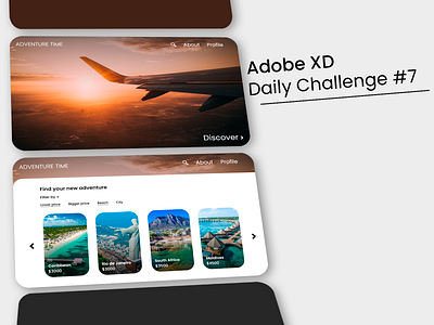 Adobe XD Daily Challenge #7 adobe adobe xd adobexd desgin design productdesign ui uxui xddailychallenge