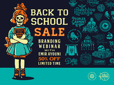 Branding Webinar 50% OFF Back to School Campaign brand identity branding growcase identity illustration logo logo design logo designer logomark logotype