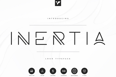 Inertia - Logo Typeface | 5 weights branding calligraphy design elegant elegant fonts font design fonts collection future futuristic logo logo design logo typeface modern professional projects sans serif serif fonts simple typeface typography