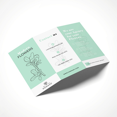 Brochure Design Modern Flowers brochure brochure design creative creativity design designer flower flyer flyer design minimal modern trifold brochure typography