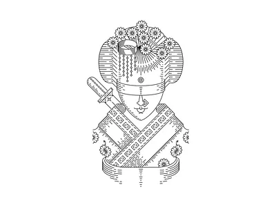 Comfort art design geisha graphic design illustration japan line art line work