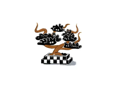 Bonsai Doodle bonsai checkerboard design doddles doodle draw houseplant houseplants illustration plant plants potted sketch sketchbook tree