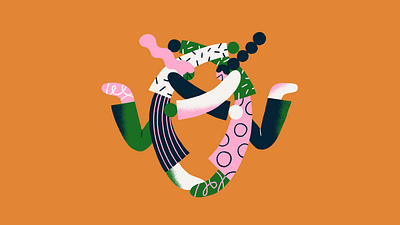 Friends character colourful design flat illustration patterns texture woman illustration