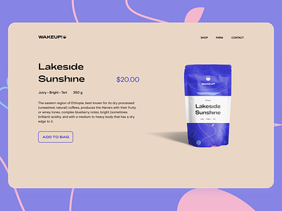 WAKEUP! Coffee PDP branding coffee figma figmadesign pdp ui