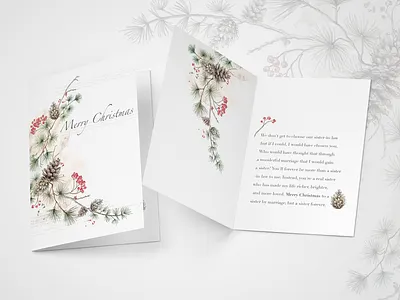 sooon aquarelle b2b cards christmas graphicdesign greeting card illustration waterfall