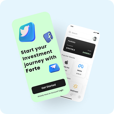 Forte - Invest for Future interface design product design ui uxdesign