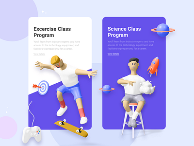 3d UI 3d app design ui ux