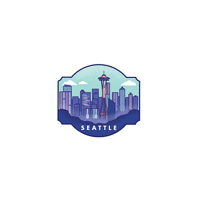 Seattle Beanie Badge design badge beanie illustration merch seattle