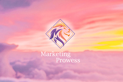 Marketing Prowess Logo branding branding and identity graphic design lion lion head lion logo logo logo design marketing agency mascot logo seo agency