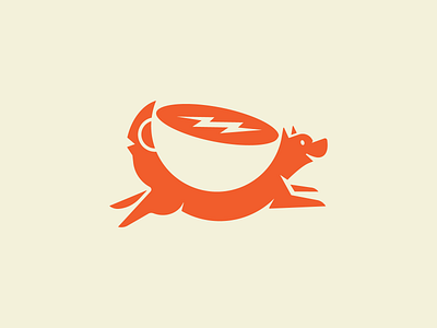 Cool Beans Cafe Rejected Concept badge cafe coffee dog logo negative space