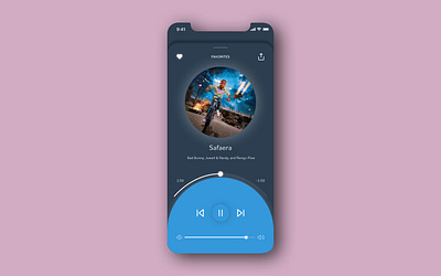 Daily UI 009 - "Music Player" app daily ui daily ui 009 daily ui challenge dailyui dailyuichallenge design illustration music app music app ui music player ui