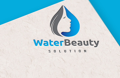 Water Beauty Logo Design beautiful branding design flat graphic design logo logotype minimal vector