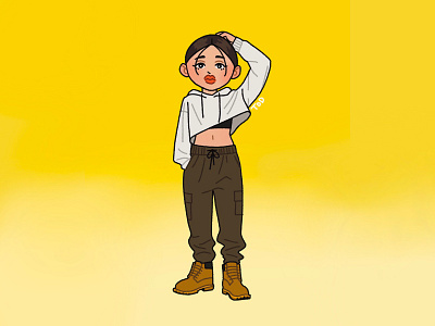 HIP colors fashion illustration line todchoi yellow