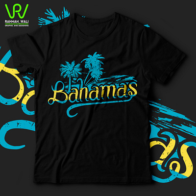 Bahamas T-shirt Design bahamas branding design flat graphic design illustration illustrator logo minimal photoshop photoshop art t shirt design typography vector