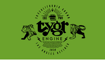 Tygr Logo Hero branding cannabis design design energy exploratory graphic art icon iconography illustration lightning logo photoshop tiger type art typography vector vintage