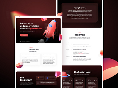 Rocket Website design landingpage ui web website