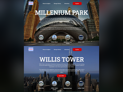 Chicago Tourist Website pt 2 branding chicago design tourism website design