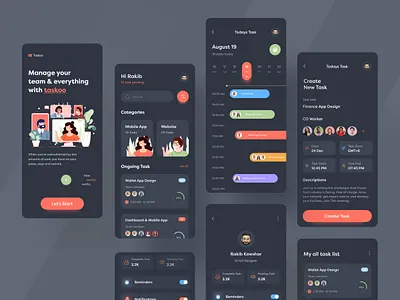 Task Management App app app design mobile mobile app mobile design reminder app schedule app task app task management app todo app todo list todo list app ui uiux ux