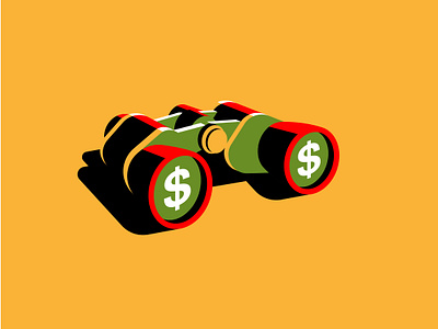 Social Security binoculars illustration money social security vector