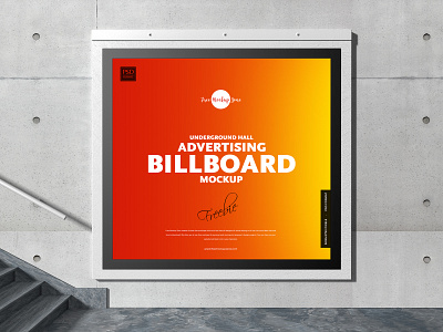 Free Underground Hall Billboard Mockup banner mockup billboard mockup branding download font frame free free mockup freebie identity logo mock up mockup mockup free mockup psd mockups print psd stationery template