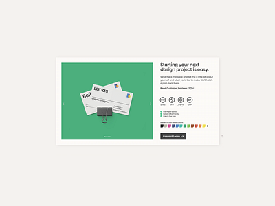 UI Card for LucasBell.ca card design designer portfolio mock up portfolio portfolio design typography user interface user interface design web design