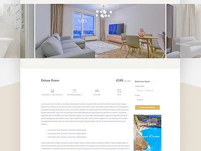 Zante Theme - Room Details Page booking design hostel hotel hotel booking hotel room html luxury resort room ux web wordpress wordpress theme