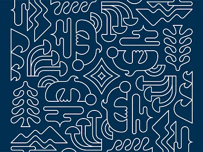 Trip Bandana bird clouds mountain mushrooms rainbow tree