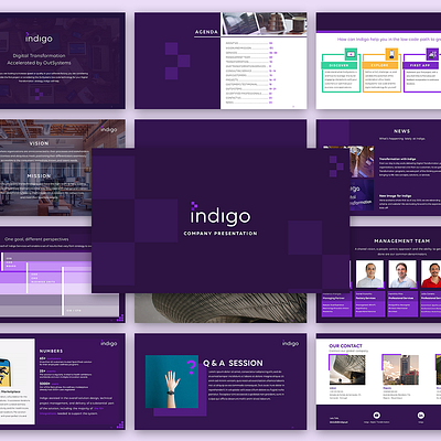 Indigo Company Profile Preview business presentation company profile design design modern design powerpoint powerpoint design powerpoint presentation powerpoint template presentation template professional template